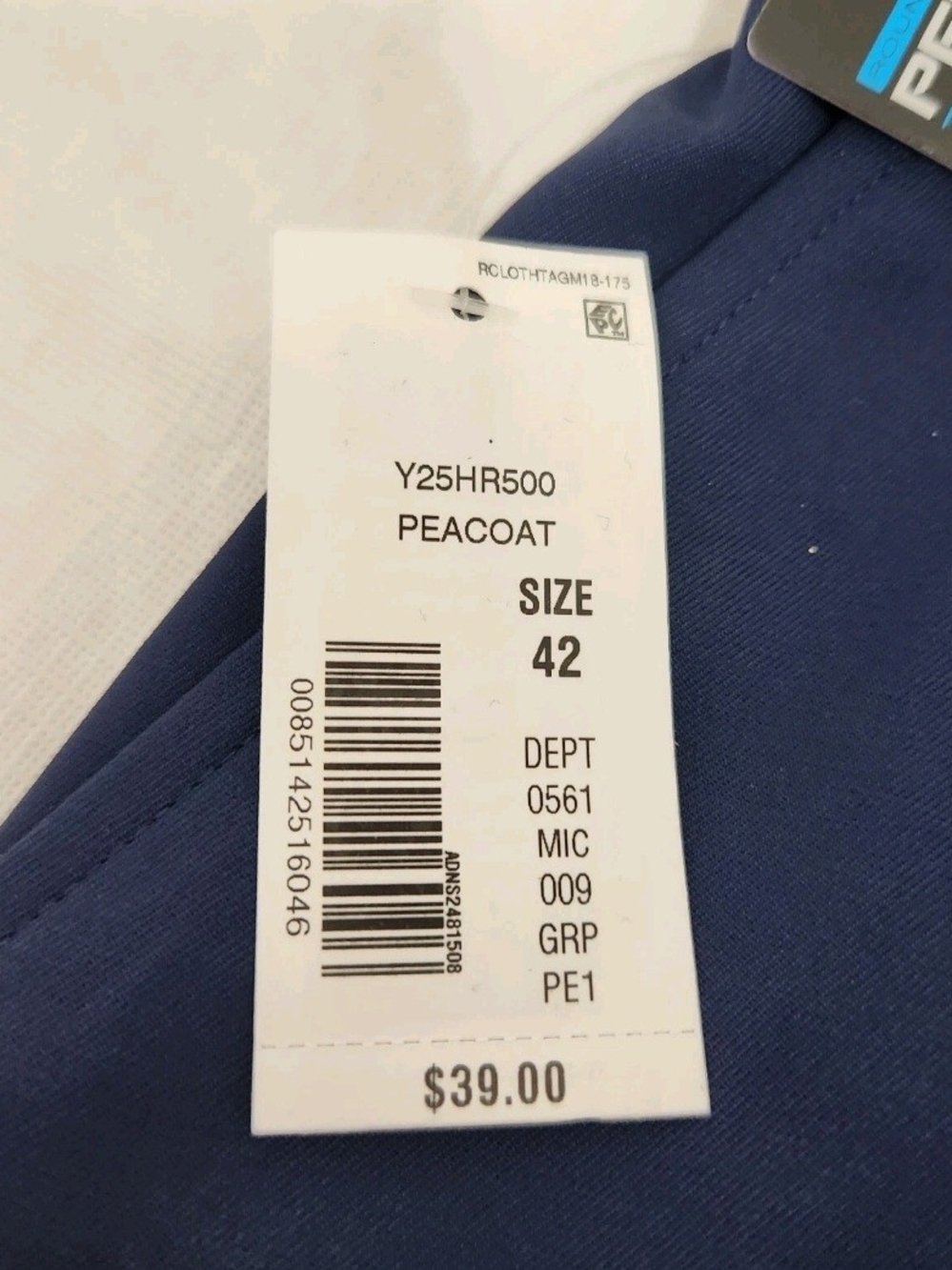 Roundtree Yorke Men's Shorts Size 42 Performance Flat Front Blue Peacoat NWT 17 - Picture 9 of 10